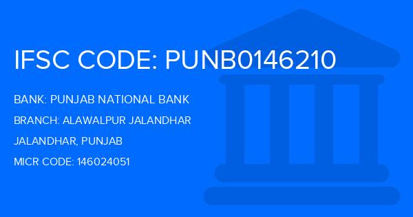 Punjab National Bank (PNB) Alawalpur Jalandhar Branch IFSC Code