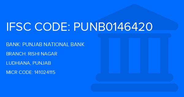 Punjab National Bank (PNB) Rishi Nagar Branch IFSC Code