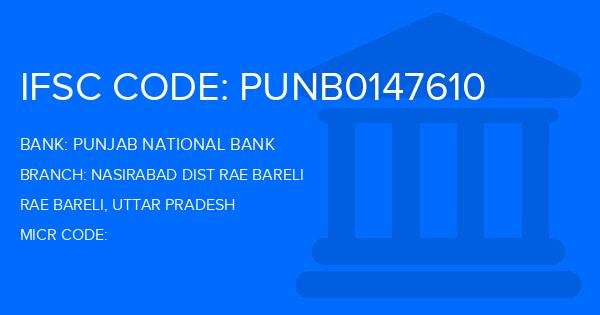 Punjab National Bank (PNB) Nasirabad Dist Rae Bareli Branch IFSC Code