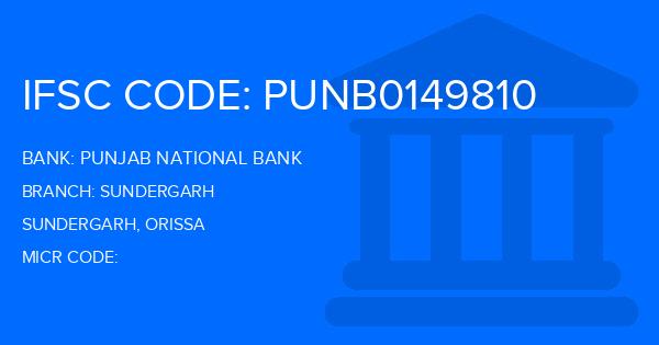 Punjab National Bank (PNB) Sundergarh Branch IFSC Code