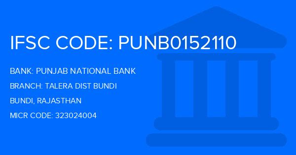 Punjab National Bank (PNB) Talera Dist Bundi Branch IFSC Code