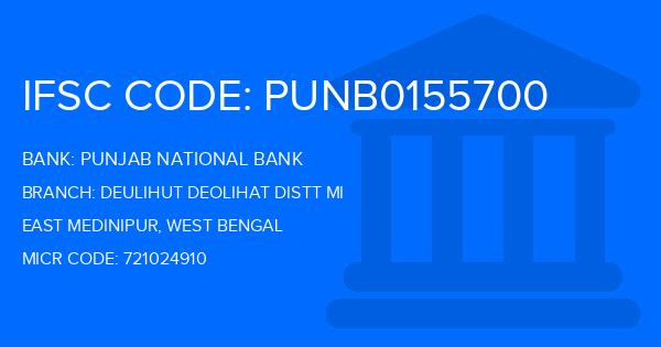 Punjab National Bank (PNB) Deulihut Deolihat Distt Mi Branch IFSC Code