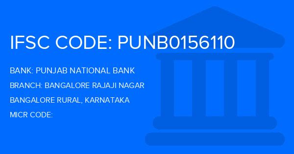 Punjab National Bank (PNB) Bangalore Rajaji Nagar Branch IFSC Code