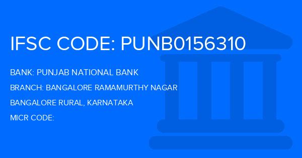 Punjab National Bank (PNB) Bangalore Ramamurthy Nagar Branch IFSC Code