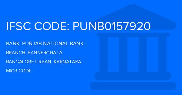 Punjab National Bank (PNB) Bannerghata Branch IFSC Code