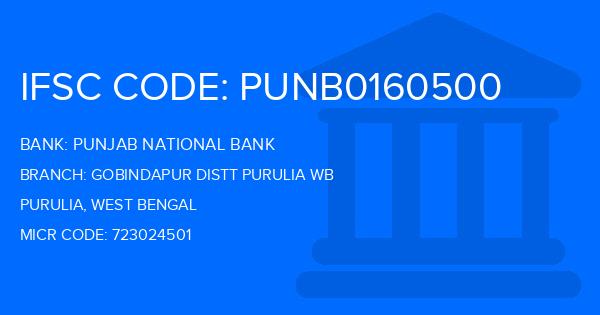 Punjab National Bank (PNB) Gobindapur Distt Purulia Wb Branch IFSC Code