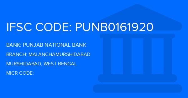 Punjab National Bank (PNB) Malanchamurshidabad Branch IFSC Code