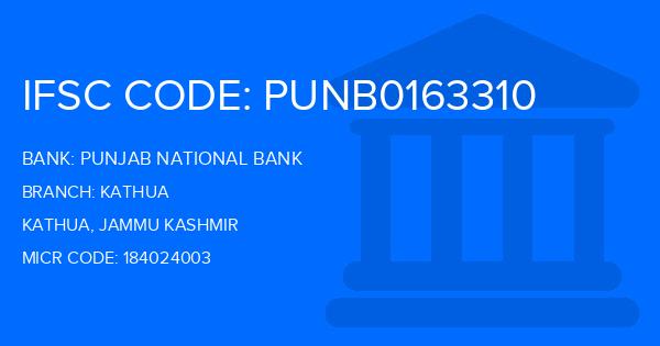 Punjab National Bank (PNB) Kathua Branch IFSC Code