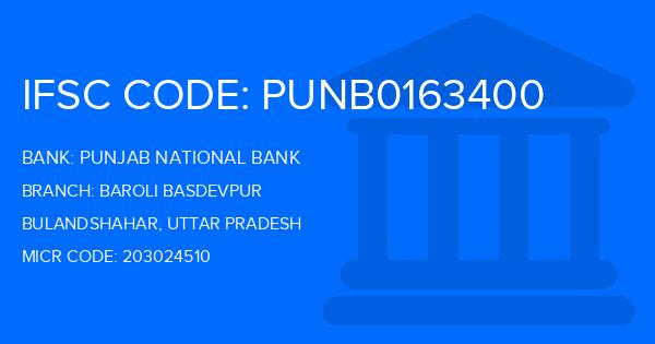Punjab National Bank (PNB) Baroli Basdevpur Branch IFSC Code