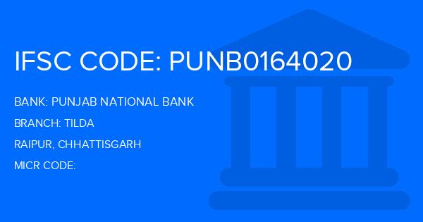 Punjab National Bank (PNB) Tilda Branch IFSC Code