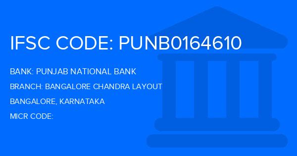 Punjab National Bank (PNB) Bangalore Chandra Layout Branch IFSC Code