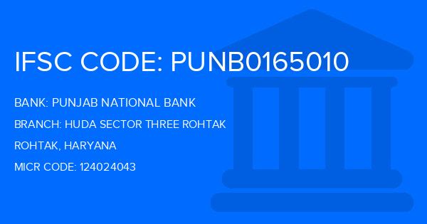 Punjab National Bank (PNB) Huda Sector Three Rohtak Branch IFSC Code