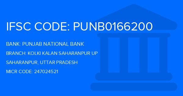 Punjab National Bank (PNB) Kolki Kalan Saharanpur Up Branch IFSC Code