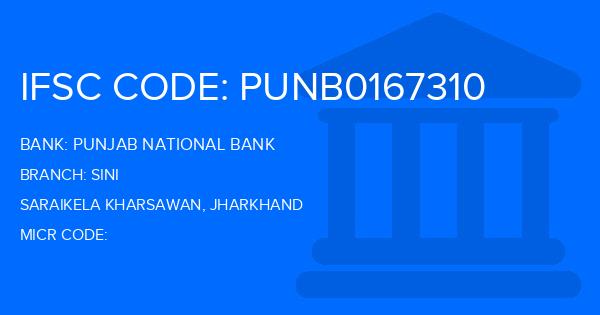 Punjab National Bank (PNB) Sini Branch IFSC Code