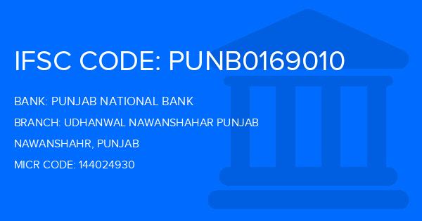 Punjab National Bank (PNB) Udhanwal Nawanshahar Punjab Branch IFSC Code