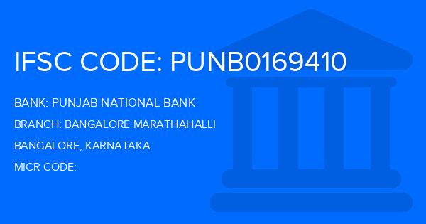 Punjab National Bank (PNB) Bangalore Marathahalli Branch IFSC Code