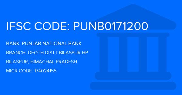 Punjab National Bank (PNB) Deoth Distt Bilaspur Hp Branch IFSC Code