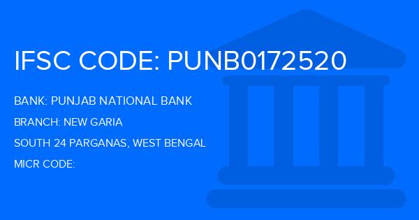 Punjab National Bank (PNB) New Garia Branch IFSC Code