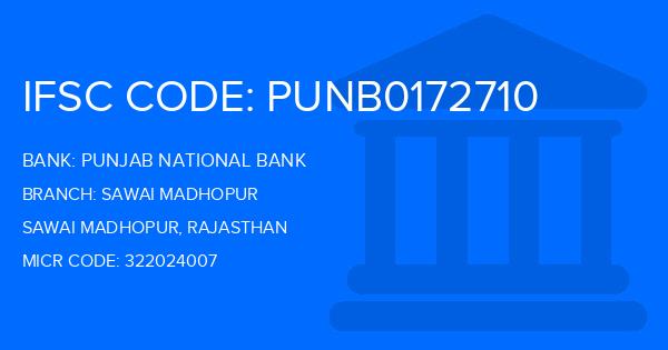 Punjab National Bank (PNB) Sawai Madhopur Branch IFSC Code
