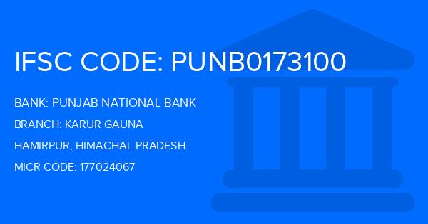 Punjab National Bank (PNB) Karur Gauna Branch IFSC Code