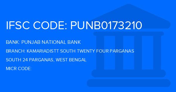 Punjab National Bank (PNB) Kamariadistt South Twenty Four Parganas Branch IFSC Code