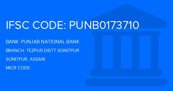 Punjab National Bank (PNB) Tezpur Distt Sonitpur Branch IFSC Code