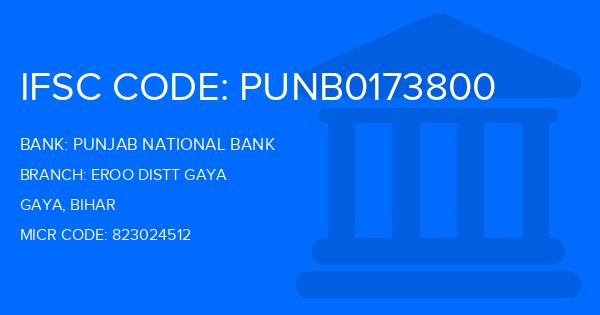 Punjab National Bank (PNB) Eroo Distt Gaya Branch IFSC Code