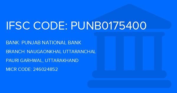 Punjab National Bank (PNB) Naugaonkhal Uttaranchal Branch IFSC Code
