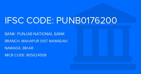 Punjab National Bank (PNB) Mahapur Dist Nawadah Branch IFSC Code