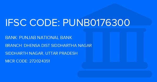 Punjab National Bank (PNB) Dhensa Dist Siddhartha Nagar Branch IFSC Code