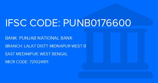 Punjab National Bank (PNB) Lalat Distt Midnapur West B Branch IFSC Code