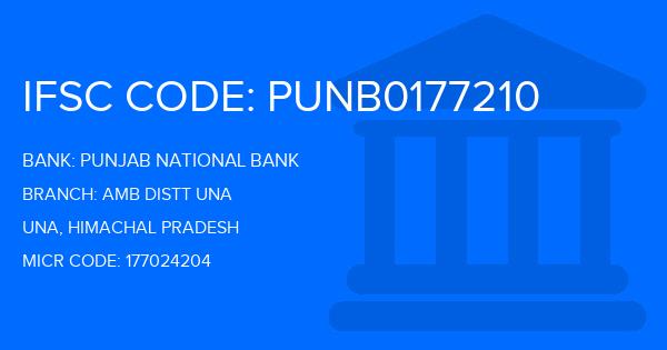 Punjab National Bank (PNB) Amb Distt Una Branch IFSC Code