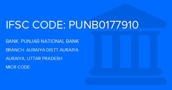 Punjab National Bank (PNB) Auraiya Distt Auraiya Branch IFSC Code