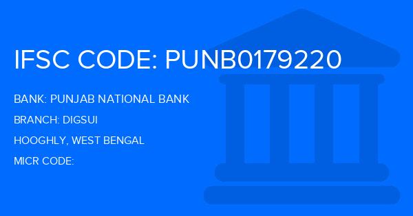 Punjab National Bank (PNB) Digsui Branch IFSC Code