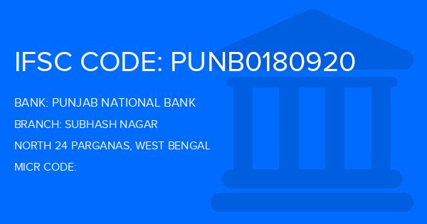 Punjab National Bank (PNB) Subhash Nagar Branch IFSC Code