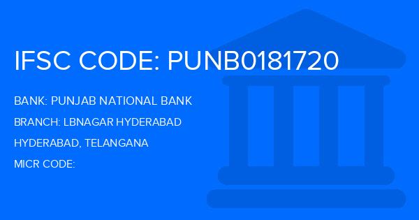 Punjab National Bank (PNB) Lbnagar Hyderabad Branch IFSC Code