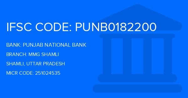 Punjab National Bank (PNB) Mmg Shamli Branch IFSC Code