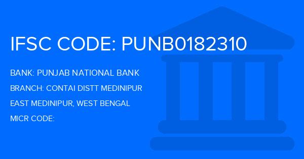 Punjab National Bank (PNB) Contai Distt Medinipur Branch IFSC Code