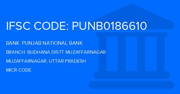 Punjab National Bank (PNB) Budhana Distt Muzaffarnagar Branch IFSC Code