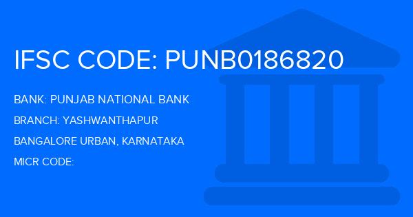 Punjab National Bank (PNB) Yashwanthapur Branch IFSC Code