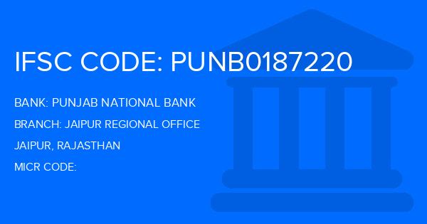 Punjab National Bank (PNB) Jaipur Regional Office Branch IFSC Code