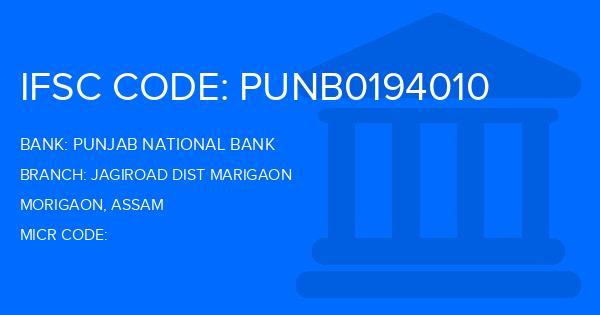 Punjab National Bank (PNB) Jagiroad Dist Marigaon Branch IFSC Code