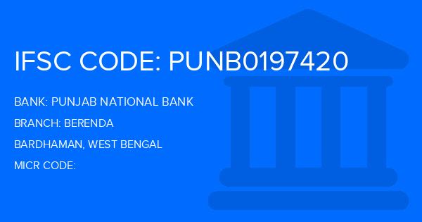 Punjab National Bank (PNB) Berenda Branch IFSC Code