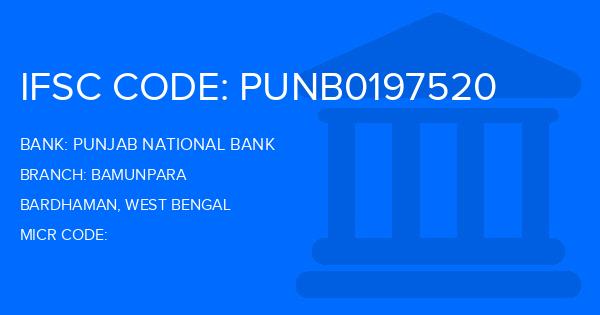 Punjab National Bank (PNB) Bamunpara Branch IFSC Code