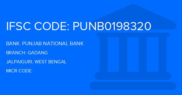 Punjab National Bank (PNB) Gadang Branch IFSC Code