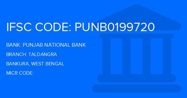 Punjab National Bank (PNB) Taldangra Branch IFSC Code