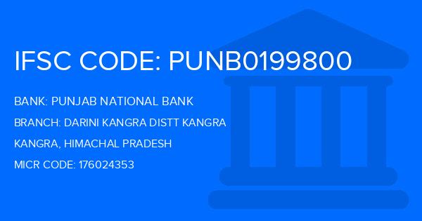 Punjab National Bank (PNB) Darini Kangra Distt Kangra Branch IFSC Code