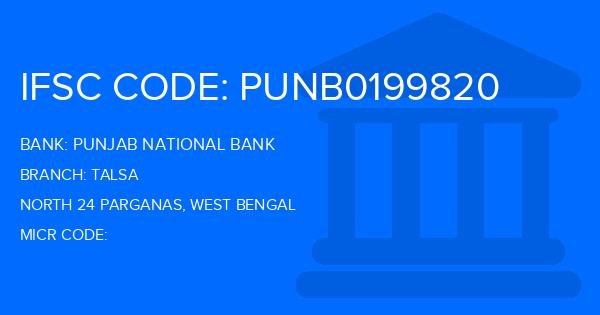 Punjab National Bank (PNB) Talsa Branch IFSC Code