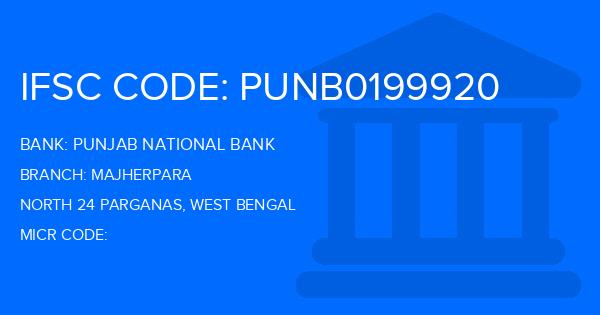 Punjab National Bank (PNB) Majherpara Branch IFSC Code