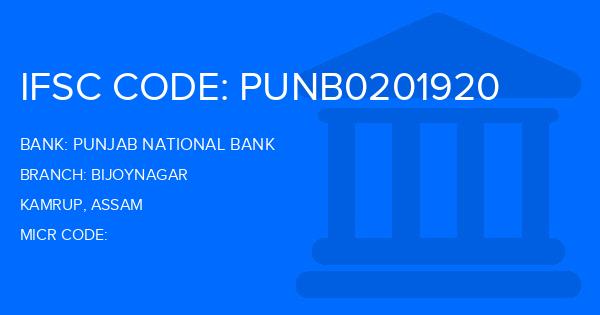 Punjab National Bank (PNB) Bijoynagar Branch IFSC Code
